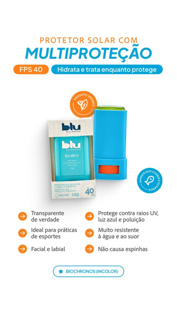 Protetor Solar Facial e Labial - BLU BIOCHRONOS